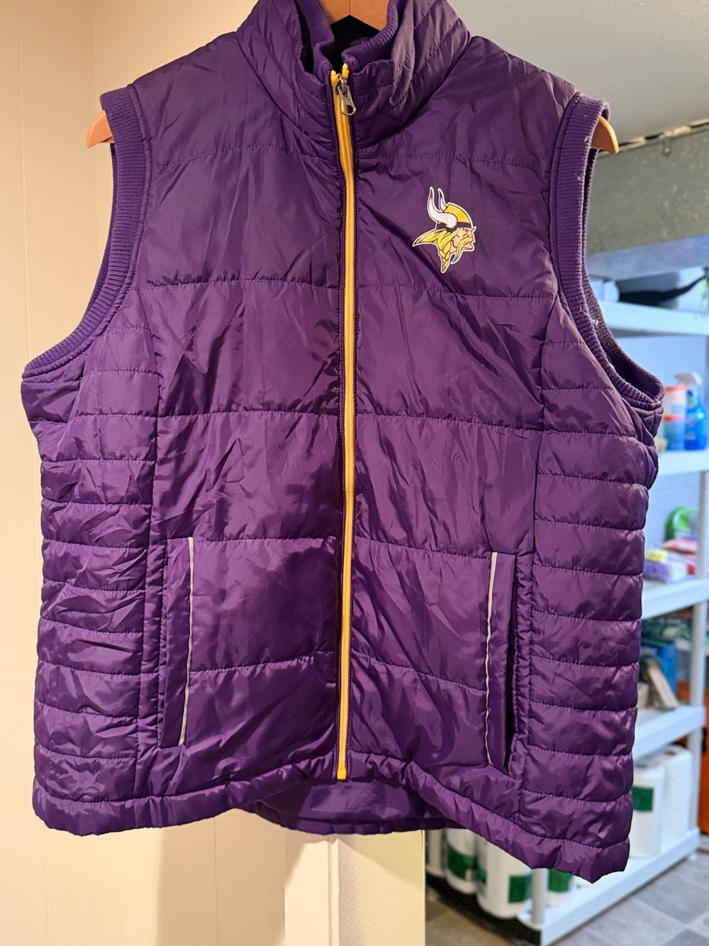 Minnesota Vikings Purple Quilted Puffer Vest for women